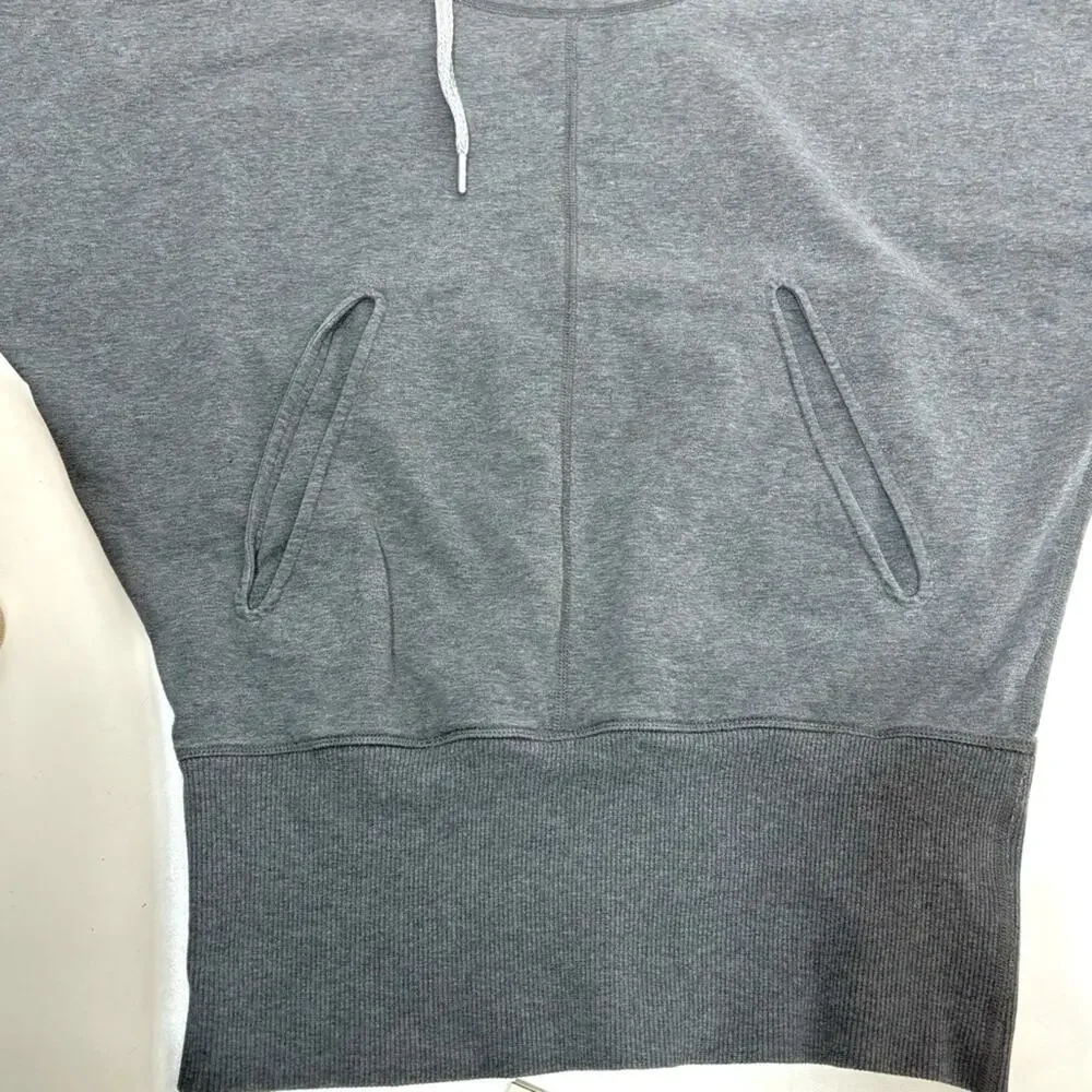 Lululemon Flashback Pullover Slouchy Hooded Sweatshirt Gray 8